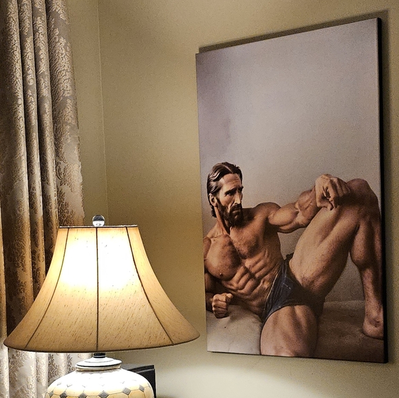 Legs Wide Open Gay Interest Male Art Canvas Print Wall Art 24 x 36 Michel Lackfi - Picture 5 of 6